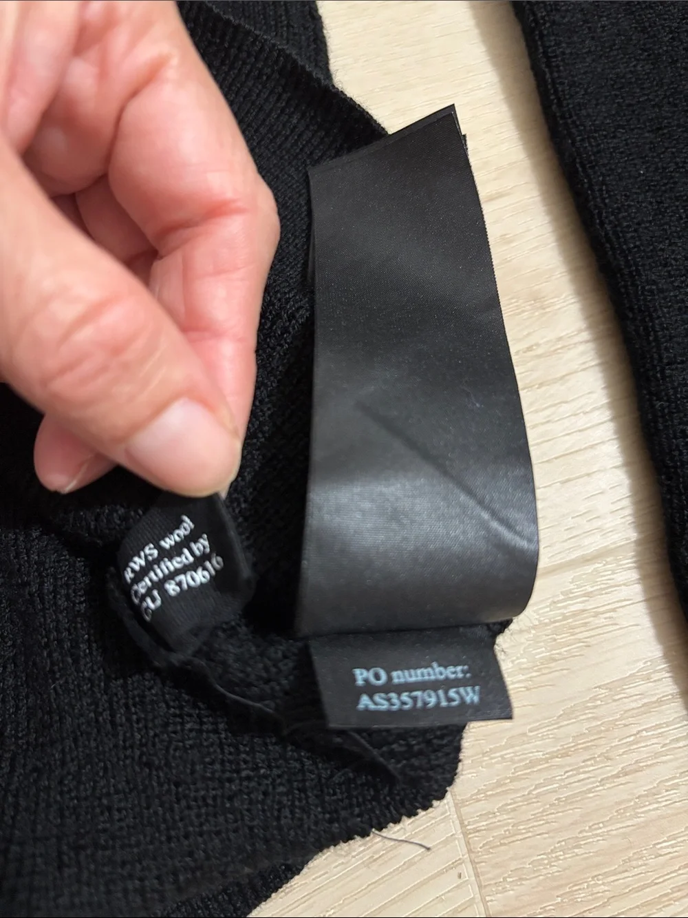 All Saints Men's Black Crewneck Sweater 100% merino L/ XL